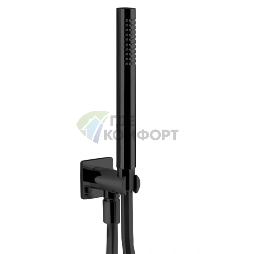 Душевой комплект FANTINI MINT с ручным душем и держателем, черный матовый (86 13 8068) - фото 1