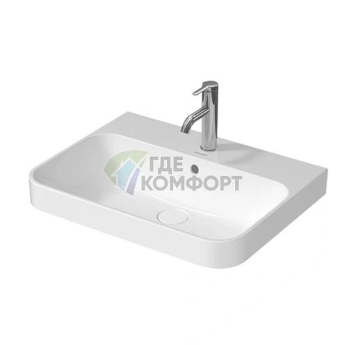 Накладная раковина Duravit Happy D 60 см белая без отверстия (2360600060) - фото 1