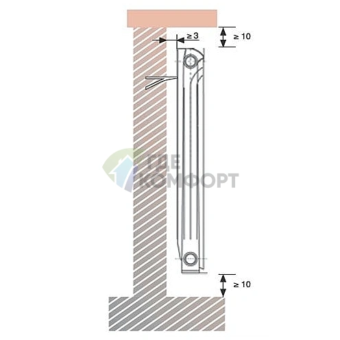Радиатор Global Klass 350 4 секции алюминиевый - фото 4