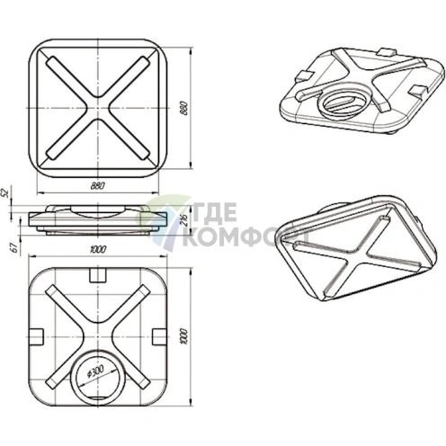 Бак для душа Rostok 110 л - фото 4
