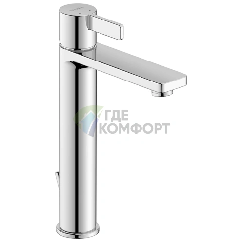 Duravit D-Neo: Однорычажный смеситель для раковины с донным клапаном, хром (DE1030001010) - фото 1