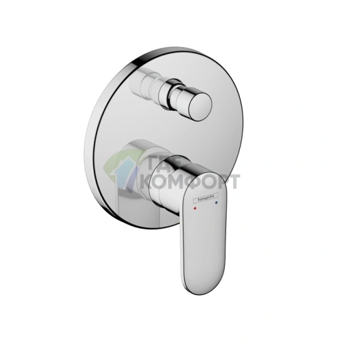 Встраиваемый смеситель для ванны Hansgrohe Vernis Blend с переключателем и защитой EN 1717, хром (71467000) - фото 1