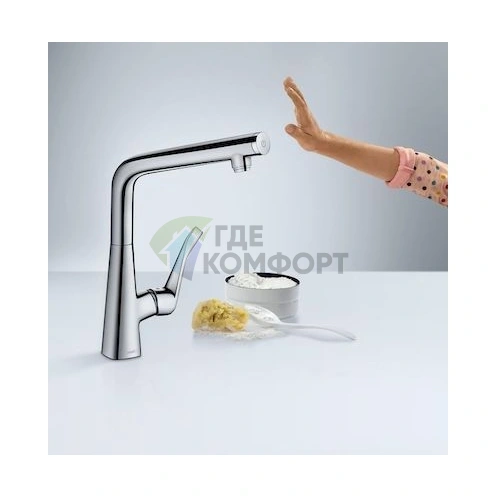 Смеситель для кухни Hansgrohe Metris Select 14883000 - фото 4