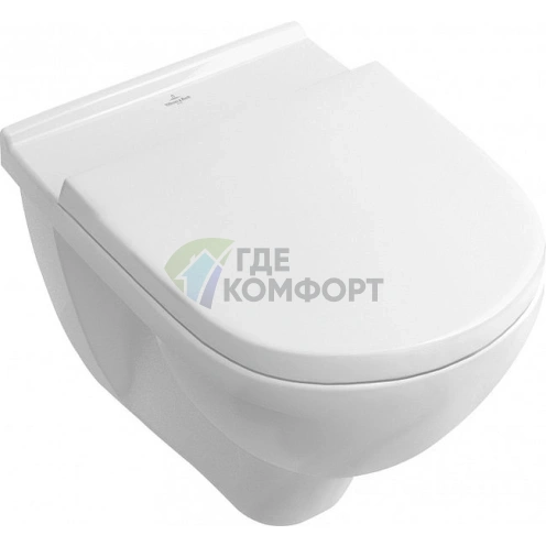 Стильный подвесной унитаз Villeroy & Boch O Novo 5660H1R1 цвета alpin - фото 1
