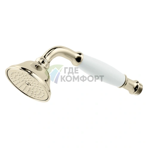 Ручной душ Nicolazzi с керамической ручкой в цвете Polished Nickel (C7104NL) - фото 1