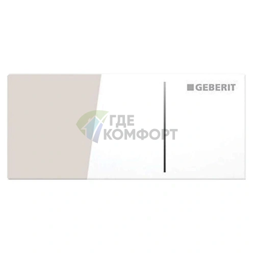 Кнопка смыва Geberit Sigma 70 для подвесных унитазов: белая, скрытого монтажа - фото 1