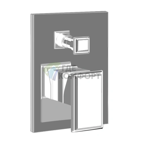 Gessi Eleganza: Встраиваемый смеситель с автоматическим переключателем ванна/душ в цвете Finox (46079#149) - фото 1