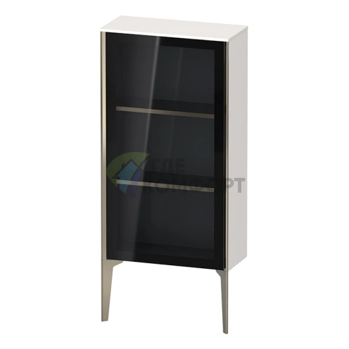 Подвесной шкаф Duravit XViu 890x500x240 мм со стеклянной дверью, белый глянцевый/champagne matt (XV1361RB122) - фото 1