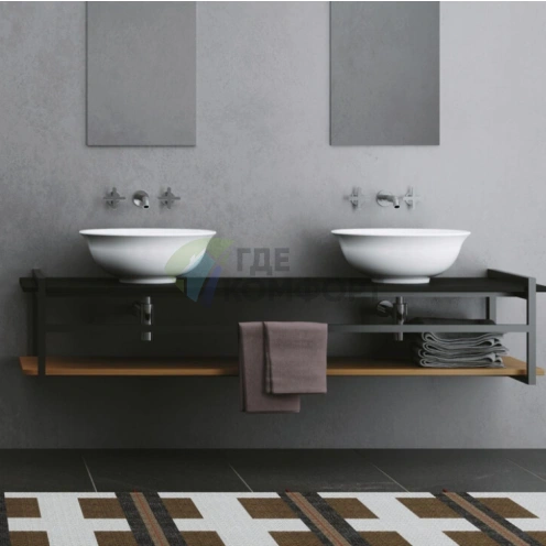 Накладная круглая раковина AZZURRA JUBILAEUM 45x18 см без отверстий, белая - фото 5