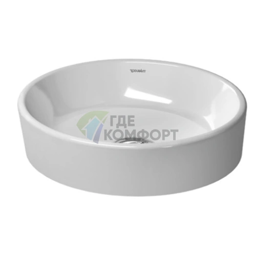 Раковина Duravit Starck 2 440x400 мм: белая, без перелива и площадки под смеситель (2321440000) - фото 1