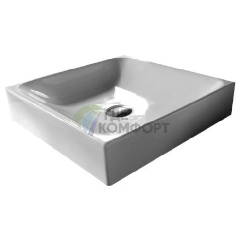 Раковина KERASAN Lavabi 45x45 накладная белая без отверстия (354401) - фото 1