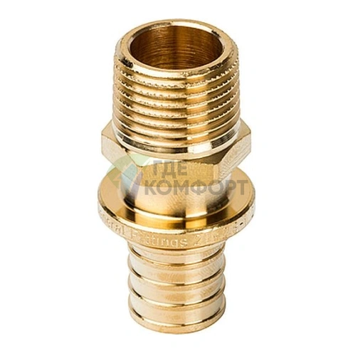 Переходник для труб из сшитого полиэтилена STOUT с наружной резьбой НР 20 x R 1/2 аксиальный - фото 1