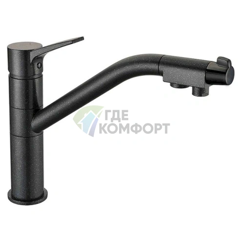 Смеситель для кухни Zorg ZR 401 KF черный металлик - фото 1