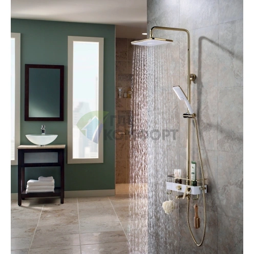 Душевая стойка Lemark Mista LM6462WG с верхним душем - фото 2