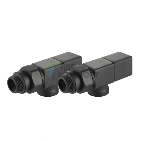 Набор дизайн-вентилей Royal Thermo CUBE 1/2 черный, RTE 56.0004, НС-1422573 - фото 4