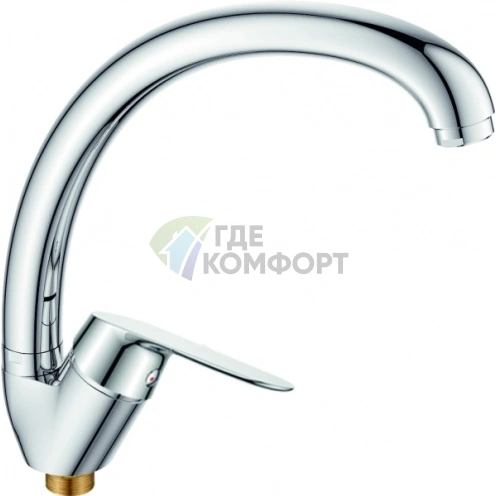 Смеситель Rush Yell YE5735-22 с выдвижным изливом для кухни - фото 1