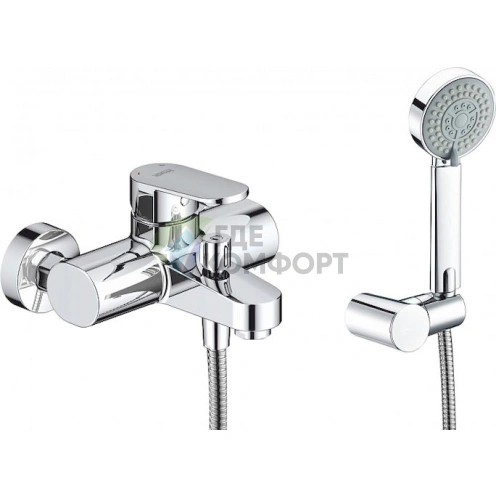 Смеситель для ванны с душевой системой Wasserkraft Donau 5301 - фото 1