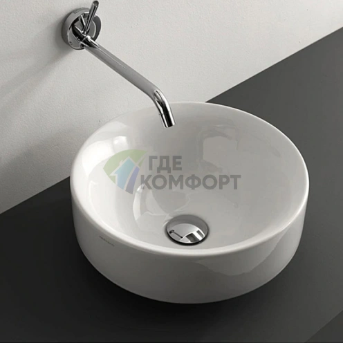 Умывальник Kerasan Cento для встраивания или накладного монтажа 35 см белый (355801) - фото 1