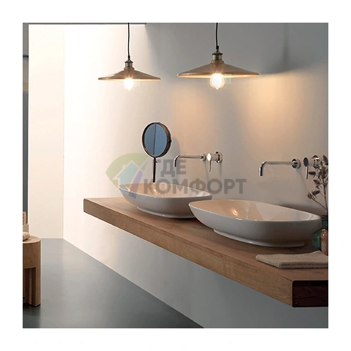 Накладная раковина GLOBO Stockholm 70x37 см без отверстия, белая - фото 1