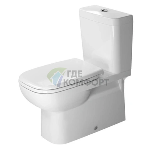 Бачок универсальный Duravit D-Code с двойным смывом 6/3 л, хром, белый (927000004) - фото 1