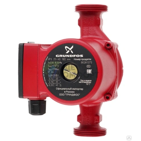 Циркуляционный насос Grundfos UPS 25-40 180 - фото 6
