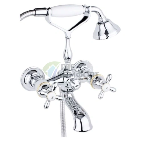 Смеситель для ванны с душем Timo Ritz 0144Y хром-золото - фото 1