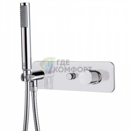 Смеситель для душа Bossini Oki с девиатором на 2 выхода и ручным душем ZEN, хром (Z005361.030) - фото 1