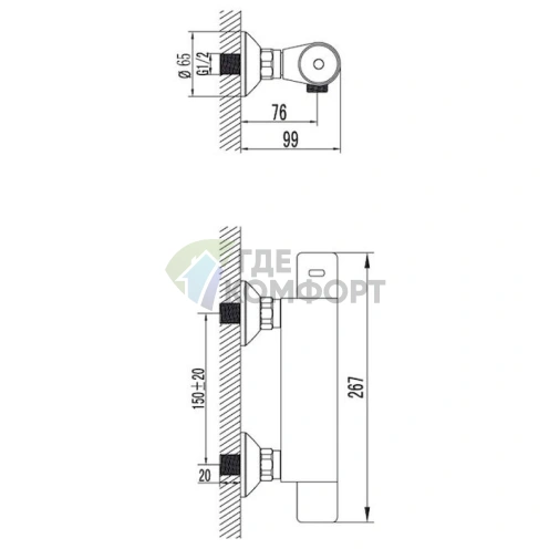 Термостат для душа Lemark Thermo LM7733C - фото 3