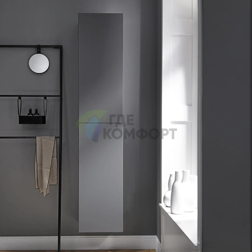 Высокий шкаф Burgbad COCO с 2 дверцами, 2 ящиками и 5 полками, серый (HSIU035 L F2848) - фото 1