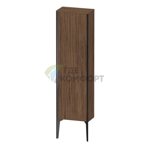 Подвесной шкаф Duravit XViu 133x40x24 см, цвет орех/матовый черный (XV1315RB221) - фото 1