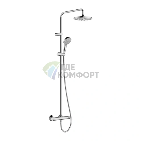 Душевая стойка с термостатом и верхним душем HG Vernis Blend EcoSmart (26089000) - фото 1