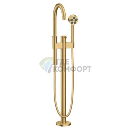 Напольный смеситель для ванны AX One в цвете шлифованное золото (48440250) - фото 1