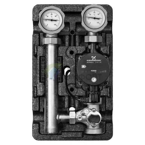 Насосная группа Meibes MK 1 с насосом Grundfos Alpha2 L 25-60 со смесителем ME 66831.10 L - фото 1