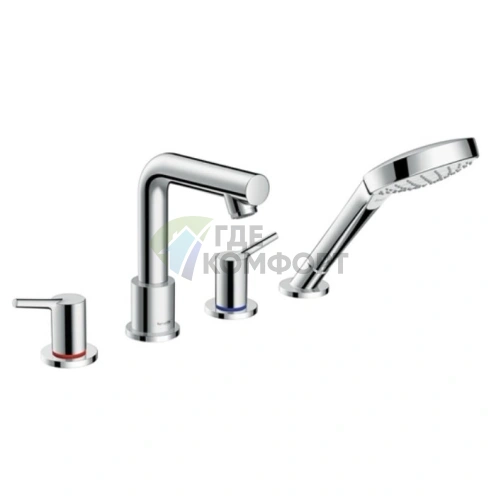 Смеситель для ванны Hansgrohe Talis S с ручным душем, хром (72419000) - фото 1