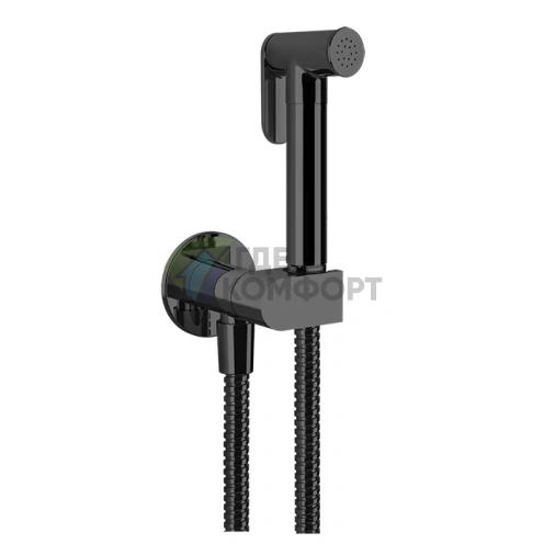 Гигиенический душ Gessi Origini с 1250 мм шлангом в цвете Black Metal Brushed PVD (45126#707) - фото 1