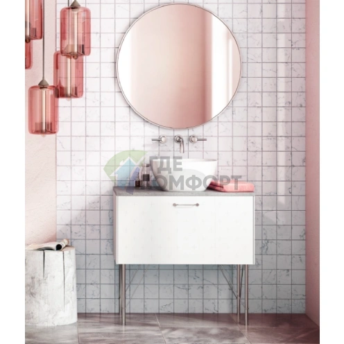 Накладная раковина Jacuzzi Contento 40x30 см белая матовый - фото 1