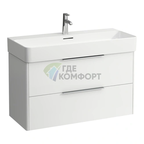 Подвесная база под раковину Laufen Base 8.1028.7 с двумя ящиками, 930x390x530 мм, белый матовый (4.0241.2.110.260.1) - фото 1