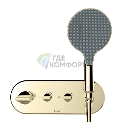 Термостатический смеситель для душа BOSSINI APICE с ручным душем, браш никель (Z00521.094) - фото 1