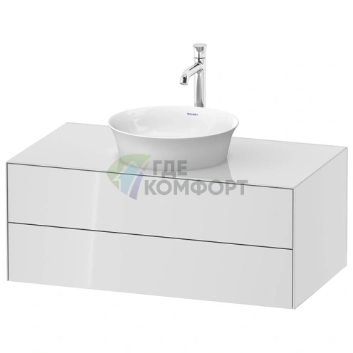 Подвесная тумбочка Duravit White Tulip, 408x1000x550 мм, 2 ящика, белый глянец (WT498608585) - фото 1
