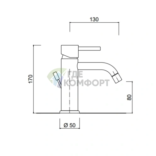 Однорычажный смеситель для раковины SIMAS TOKYO в хроме (TOMMLA cr) - фото 2