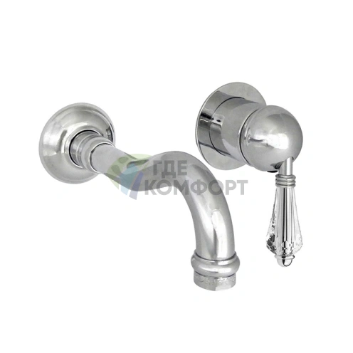 Однорычажный встраиваемый смеситель Nicolazzi Cristallo для умывальника, излив 175 мм, хром (3478CR33) - фото 1