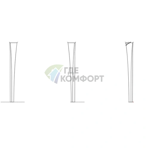 Керамические ножки для раковины Artceram Civitas (2 шт., черный) (CIC002 03 00) - фото 2