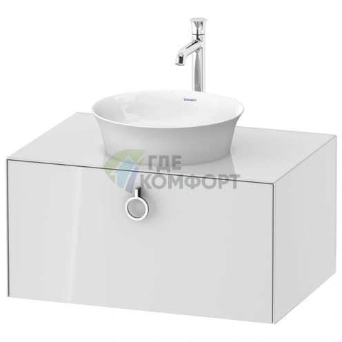Подвесная тумба Duravit White Tulip с двумя ящиками, белая высокоглянцевая (WT498008585) - фото 1