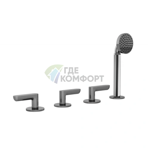 Смеситель для ванны Fantini Icona Deco с ручным душем (хром) (53 02 R167) - фото 1