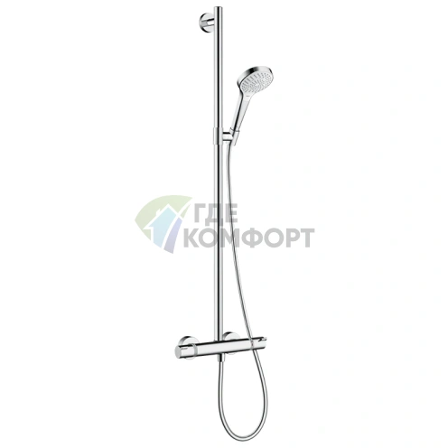 Душевая система HG Croma Select S SemiPipe Multi с термостатом, ручным душем и штангой (27247400) - фото 1