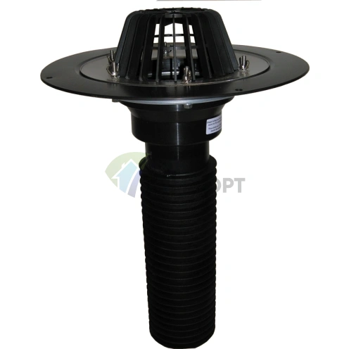 Кровельная воронка HL69 с листвоуловителем и обжимным фланцем - фото 1