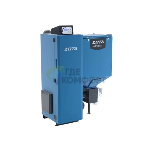 Напольный твердотопливный котел с автоматикой Zota Optima 15 (15кВт) - фото 1