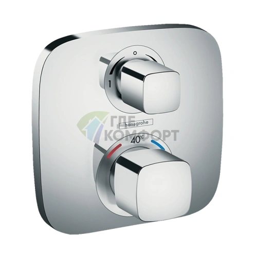 Термостат для душа Hansgrohe Ecostat E со смесителем и переключателем, хром (15708000) - фото 1