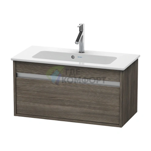 Duravit Ketho — тумба под раковину 410x800x385 с выдвижным ящиком в цвете «коричневая сосна» (KT642305151) - фото 1