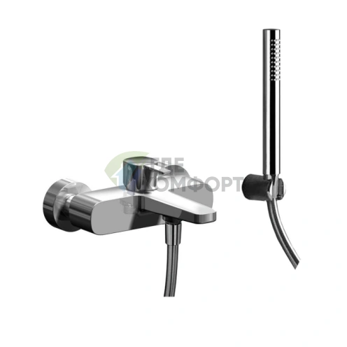 Настенный смеситель для ванны Fantini Lame с ручным душем, 2 источника, хром (24 02 M115) - фото 1